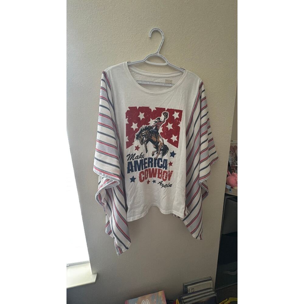 Upcycled Rework America Cowboy Boho Chic Shirt